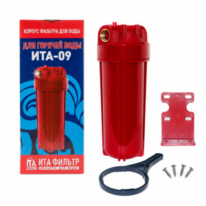 Корпус фильтра d=3/4" ITA-09-3/4 для гор/воды оранж c лат резьбой, клап.,кроншт, ключом F20109-3/4