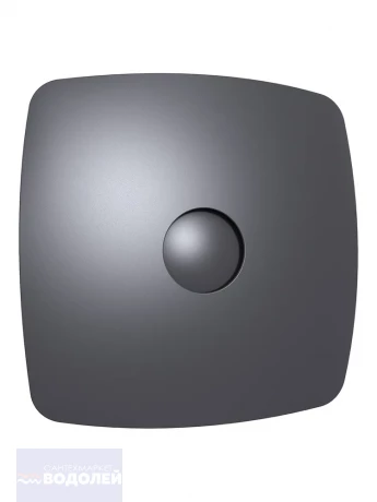 Вентилятор осевой вытяжной "ЭРА" RIO 4C dark grey metal d=100 с обр клапаном на подшипниках качения