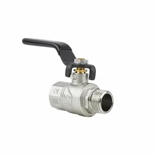Кран шаровый RAFTEC Black d=3/4" НВ ручка никель DRH21