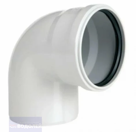 Колено канализационное d=110х90° VALFEX б/шумн уп 35