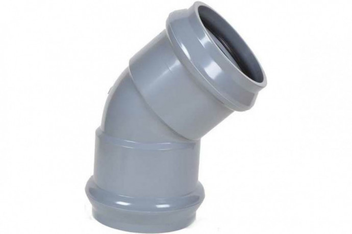 Колено напорное PN10 d=110x45° PVC-U 2храструбное