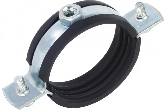 Хомут нерж d2и1/2" (73-80мм) с гайкой М8 б/крепл КВАДО