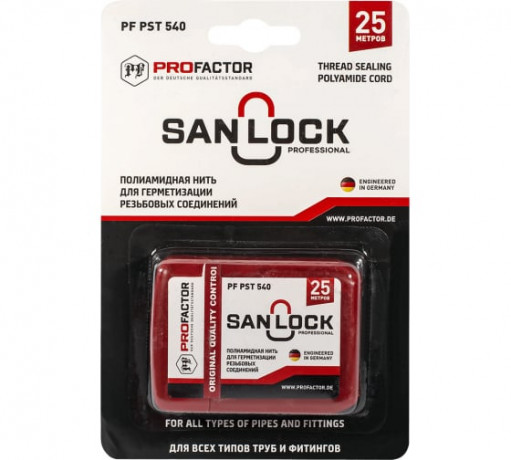 Нить полиамидная SAN-LOCK Santera пропитанная силиконом 25м (блистер)
