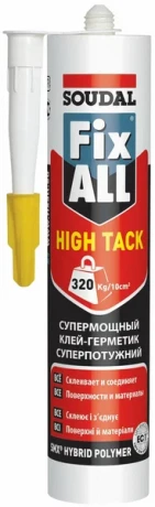 Клей-герметик SOUDAL FIX ALL HIGH TACK 290мл белый арт 119129