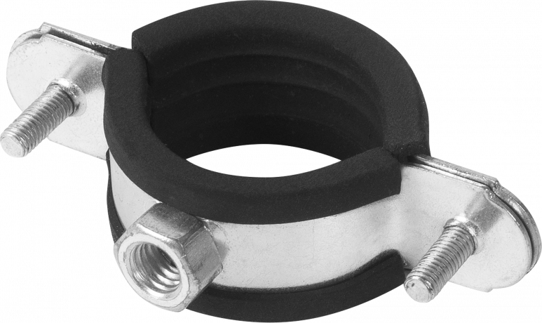 Хомут нерж d3/4" (25-30мм) с гайкой М8 б/крепл КВАДО