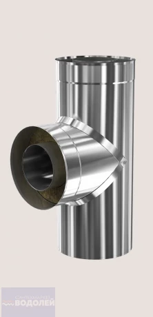 Тройник-сендвич из нерж/стали d=150/200/90° (0,8 AISI439/0,5 AISI430) ТеплоДар Профи