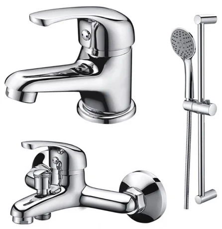 Душевой компл Wasserkraft *3 в 1* смес д/ванны кор/изл, смес д/ум, стойка д/душа душ/компл А31011