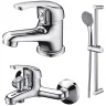 Душевой компл Wasserkraft *3 в 1* смес д/ванны кор/изл, смес д/ум, стойка д/душа душ/компл А31011