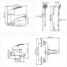 Душевой компл Wasserkraft *3 в 1* смес д/ванны кор/изл, смес д/ум, стойка д/душа душ/компл А31011