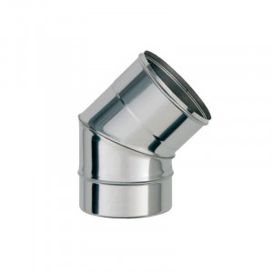 Колено из нерж/стали d=135/45° 2х секц (толщ. 0,5мм) AISI 430
