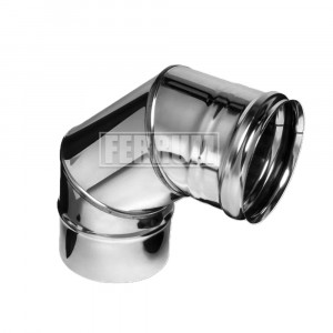 Колено из нерж/стали d=120/90° 3х секц (толщ. 0,8мм) AISI 430 Ferrum