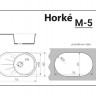 Мойка из искусств камня HORKE M5 песочный 735х455мм круглая с крылом с сифоном