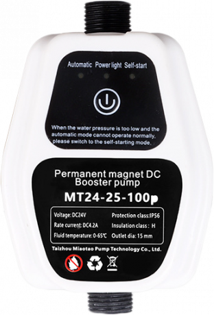 Насос повышающий APG MT-24-25-100P с частот/преобразователем (100Вт 24V Нмах 24м Qмах 25л/мин)
