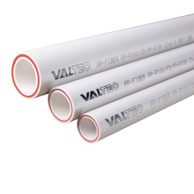Труба VALTEC PP-FIBER армированная стекловолокном PN20 d=20 белая VTp.700.FB20.20