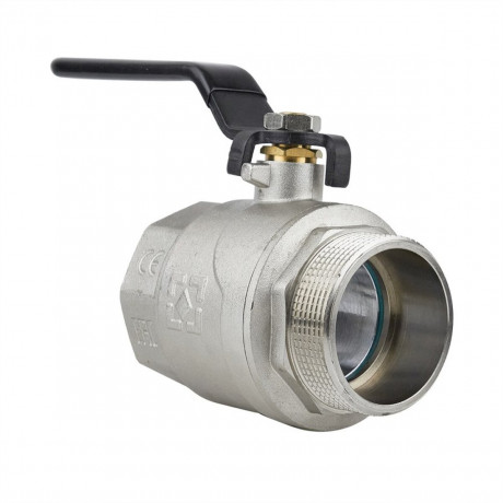 Кран шаровый RAFTEC Black d=1и1/4" ВВ ручка никель DRH4