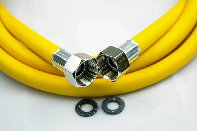 Шланг газовый ПВХ желтый 0,60м d=1/2" г/г TUBOFLEX