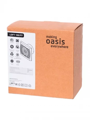 Вентилятор OASIS Loft 100/97 14 ватт/97м³/час