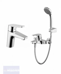 Набор смесителей BRAVAT LINE (д/ванны кор/изл+душ/компл + д/умыв) хром F5299C-SET