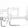 Смеситель д/ванны HAIBA врезной 3 отверстия белый/хром HB80804 WHITE
