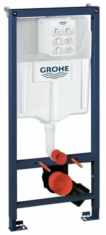 Модуль монтажный для унитаза подвесного GROHE RAPID SL (крепление к стене 38536001 с пневматической кнопкой квадрат, хром Skate Cosm 38732000)