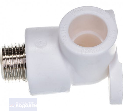 Колено наст. с МРН VALTEC PPR d=20х1/2" белое VTp.755.0.02004