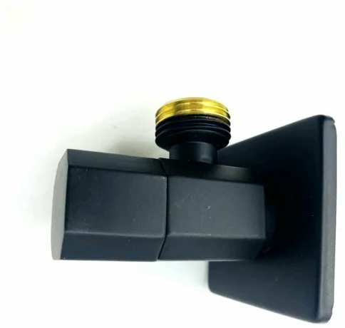Вентиль угловой d=1/2"x1/2" приборный с отражателем черный ViEiR VER36-С