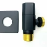 Вентиль угловой d=1/2"x1/2" приборный с отражателем черный ViEiR VER36-С