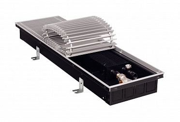 Конвектор внутрипольный GEKON EcoFNA/H08 L130 T23 +кран под т/г с преднастр прямой RA-N12 б/реш
